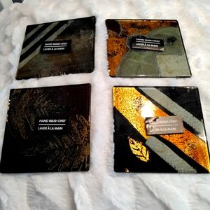 Vintage unique glass coasters, never used